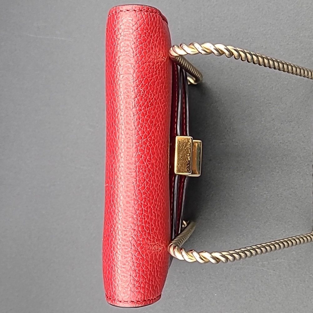 Chloé Georgia Red Leather Compact Bifold Wallet - Picture 6 of 16